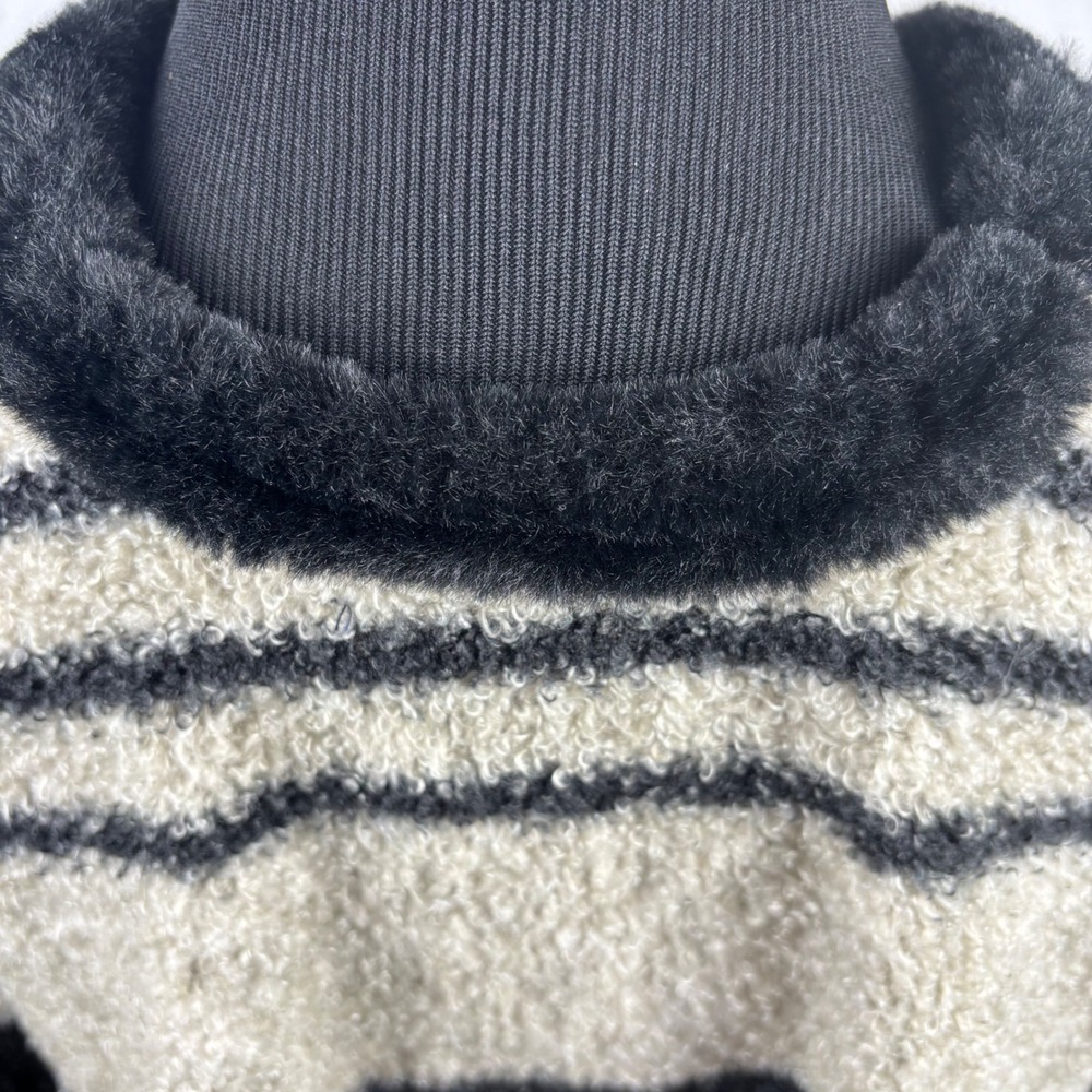 Rachel Roy Cape Poncho OS Luxe Boho Wrap Shawl Neutral Cozy Black Hygge NWT - Picture 6 of 10